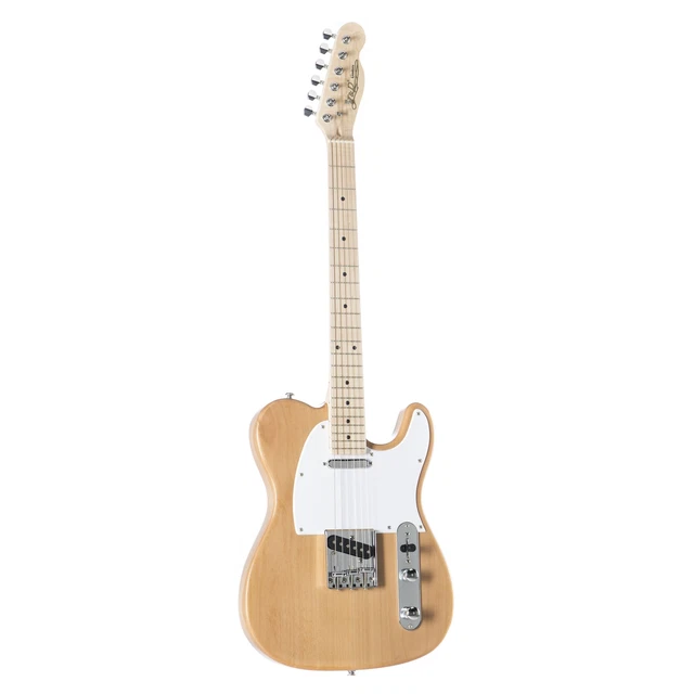 J&D TL Natural E-Gitarre, T-Style, Erle-Korpus, Ahornhals, 22 Medium-Bünde, Cera