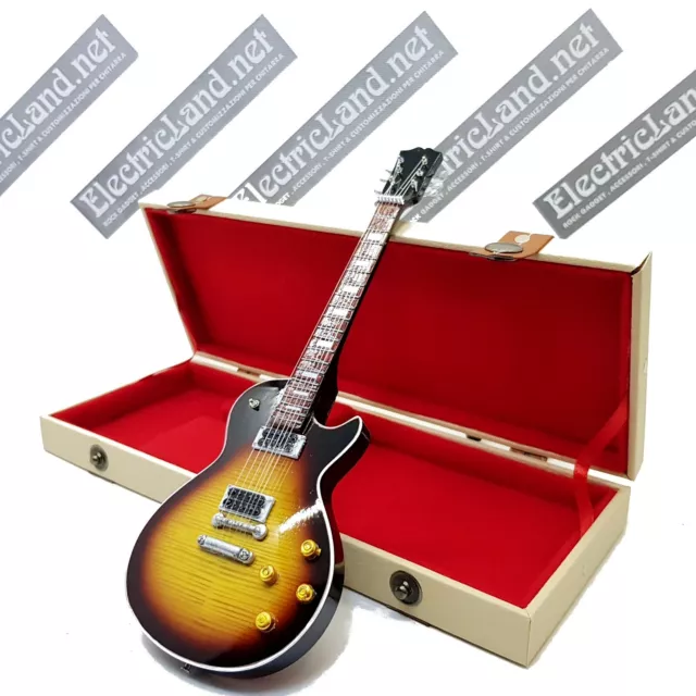 Mini chitarra Les Paul SLASH replica hard case box 1:4 miniatura da collezione