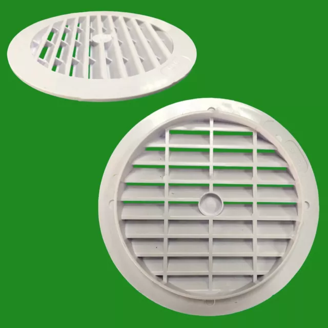 Blanc Rond Aération Grille Housse, 123mm, 100mm Trou Ventilation, 10.2cm Conduit