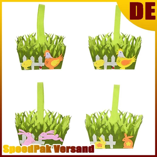 Bolso de cubo de almacenamiento de dulces portátil de tela no tejida de Happy cesta de huevos de Pascua B