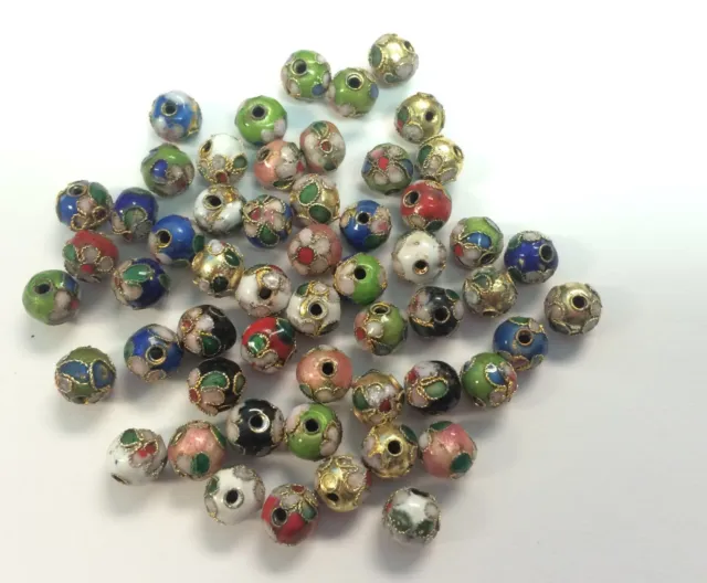100  8mm  Handmade Mix Cloisonne Beads