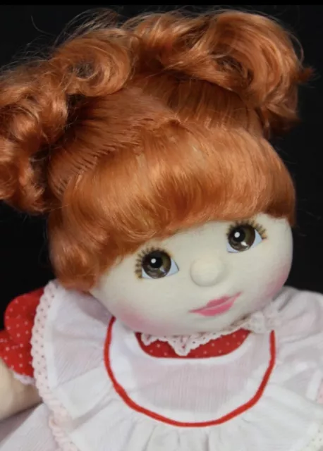 My Child Doll Red US Curly Piggies Girl Brown Eyes~