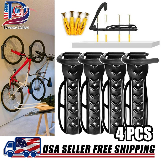 1/2/3/4 Packs Wall Mount Vertical Bike Rack Hook Hanger Storage System Garage
