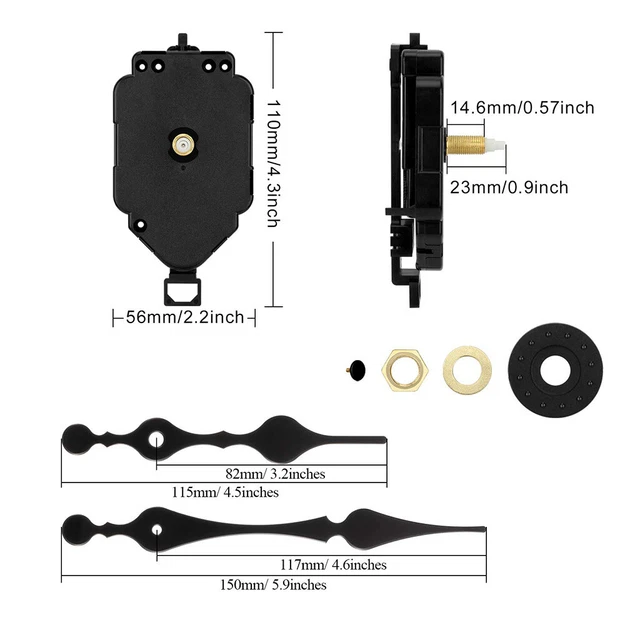 DIY REPAIR QUARTZ Clock Pendulum Swing Movement Mechanism Motor Wall ...