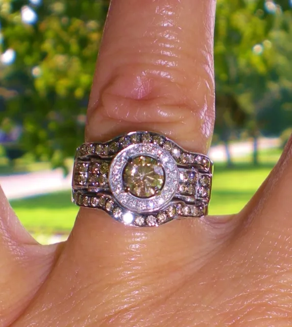 Levian 14K WG 1 1/5ct Chocolate Diamond Ring & 1/5ct Matching Band $6,299 KAY Levian 14K WG 1 1/5ct Chocolate Diamond Ring & 1/5ct Matching Band $6,299 KAY