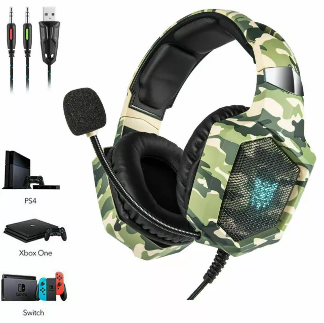 ONIKUMA Gaming Headset Headphones Stereo Bass Surround For PC Xbox One PS4