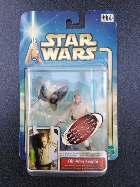 Action Figure - Star Wars L'attacco Dei Cloni Obi-Wan Kenobi - Hasbro 2002