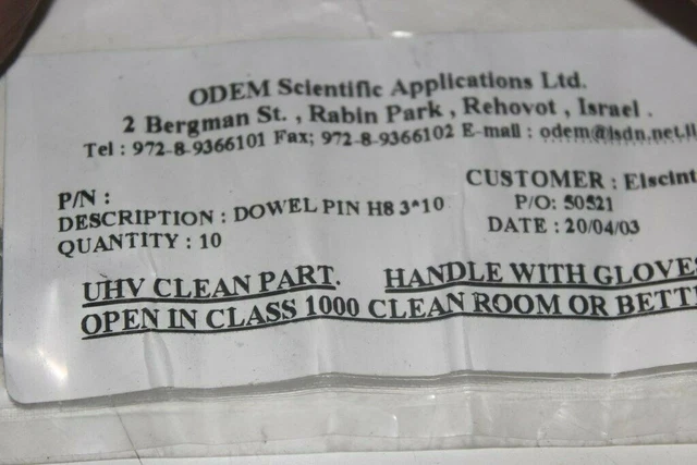 Dowel H8 3*10 Pins Cylindrical Pins lot of 10