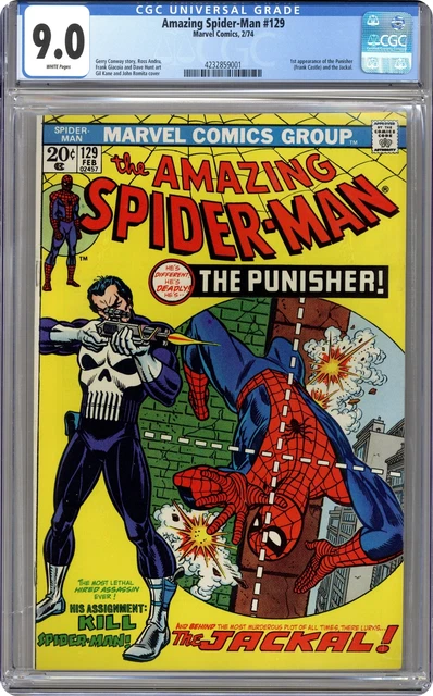 Amazing Spider-Man #129 CGC 9.0 1974 4232859001 1st app. Punisher, Jackal