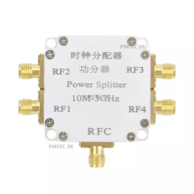 10M-3GHz RF Power Splitter Clock Distributor 1 IN 4 OUT SMA for 2.4G