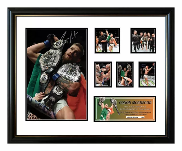 Conor Mcgregor Ufc 2 Division Champ V2 Signed Limited Edition Framed Memorabilia 3