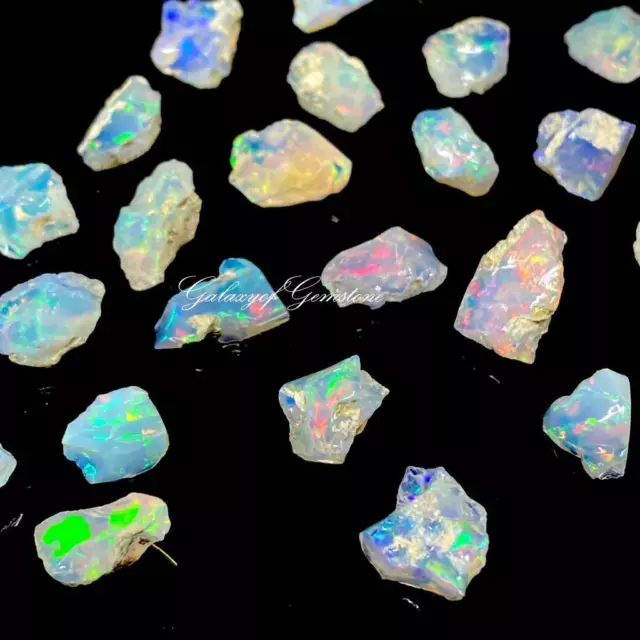 AAA++ Natrual Ethiopian Opal Rough Welo Rainbow Fire  Loose Gemstone