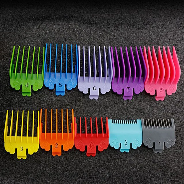 Clipper Comb Guide 10PCS HAIR CLIPPER Limit Comb Guide Trimmer Guards Attachment Barber ...