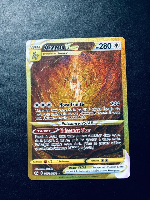 Carte Pokemon Arceus Vstar Gold GG70/GG70 Zenith Supreme Fr Neuf