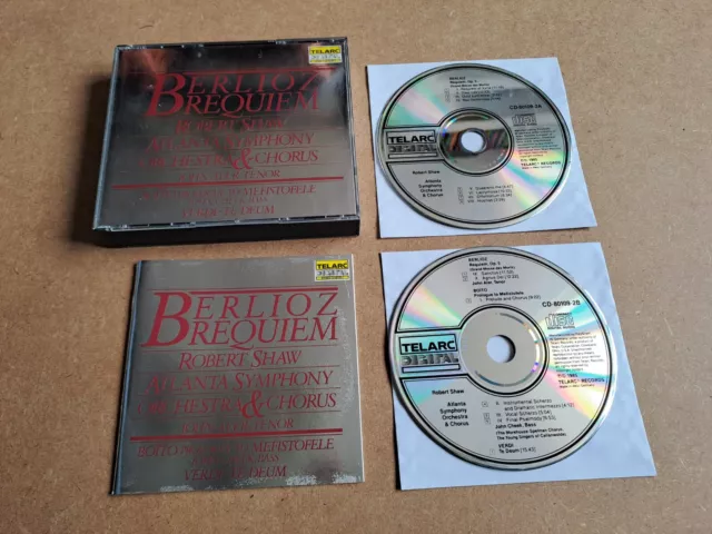 BERLIOZ Requiem SHAW - 2xCD BOX - 1985 POLYGRAMM MIT DEUTSCHLAND - TELARC CD-80109-2