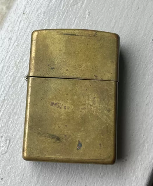 Vintage Zippo Lighter Solid Brass USA XI Bradford PA USED *READ* Bin#HD