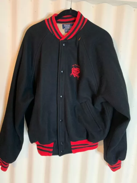 Polo Ralph Lauren Wool Polo Patch Bomber Varsity Jacket Medium