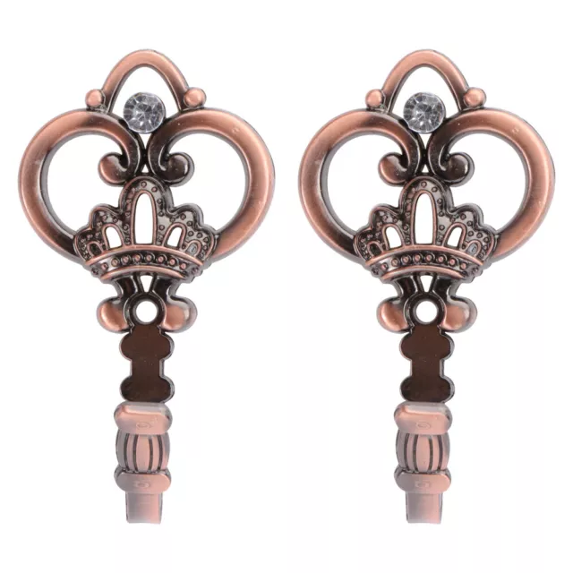 1 Pair Curtain Drapery Rod Wall Bracket Hooks Wall Mounted Metal Single Rod