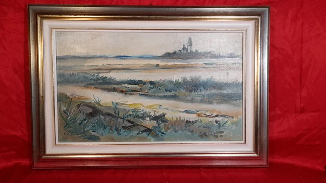 LIUSSO GIUSEPPE (BEPI) 1911-1993 - "Mattino a Barbana" olio su tavola cm.50x30