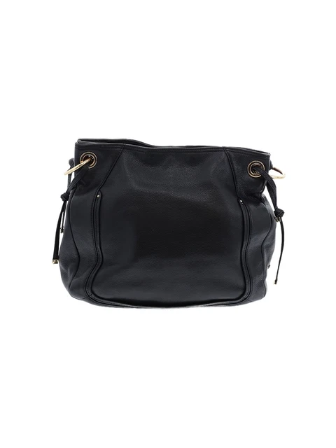 Perlina Women Black Leather Shoulder Bag One Size