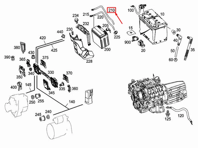 MERCEDES-BENZ E COUPE C207 Battery Vent Hose A0099973752 NEW GENUINE £ ...