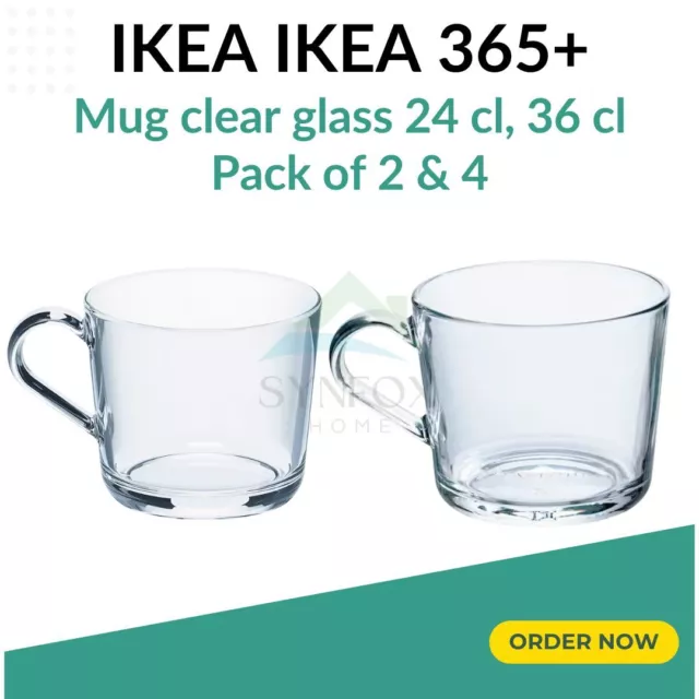 IKEA 365+ Mug, clear glass, 8 oz - IKEA