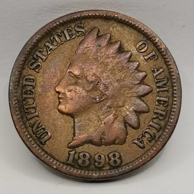 1 Cent Indian Head 1898 Usa / Tete D'indien