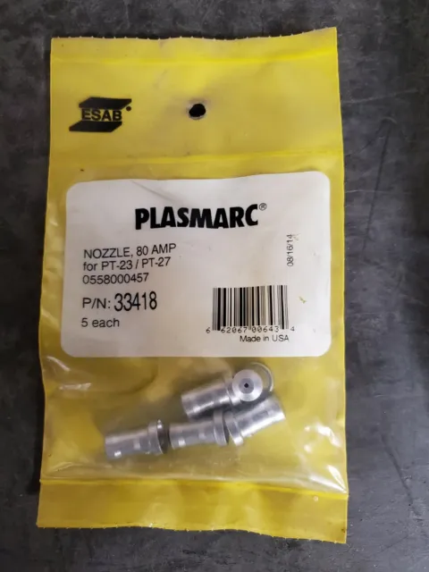 ESAB 33418 Nozzle for PT-23 & PT-27 Plasma Cutter, 5PK