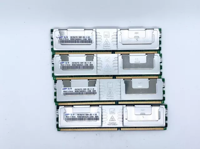 Samsung M395T5663QZ4-CE68 2GB PC2-5300F DDR2-667 2RX8 ECC Server RAM Memory x 4