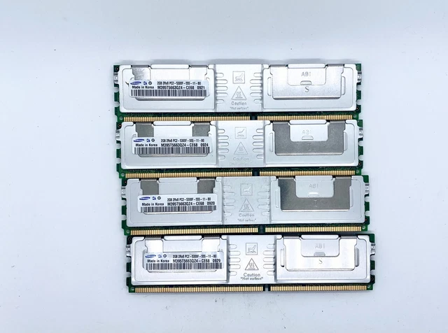 Samsung M395T5663QZ4-CE68 2GB PC2-5300F DDR2-667 2RX8 ECC Server RAM Memory x 4