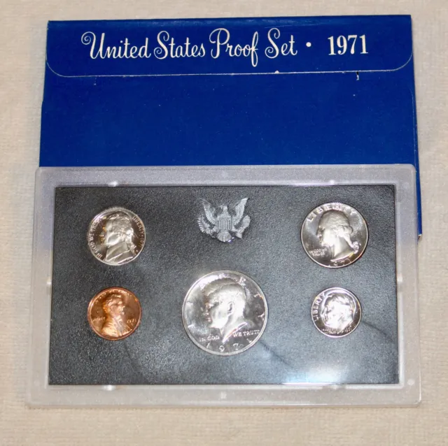 1971 S PROOF Set in Original Box US Mint (5 Coin Set)