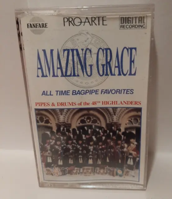 Amazing Grace Bagpipes and Drums 46th Highlanders Cassette