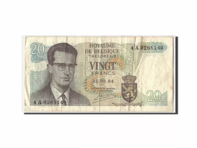 [#311508] Banknote, Belgium, 20 Francs, 1964, 1964-06-15, KM:138, VF(20-25)