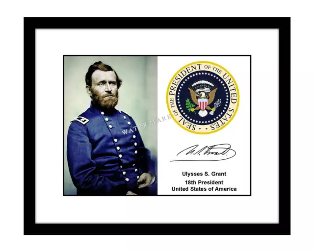 Ulysses S. Grant 8x10 Photo Print President Seal Autographed Signed Civil War