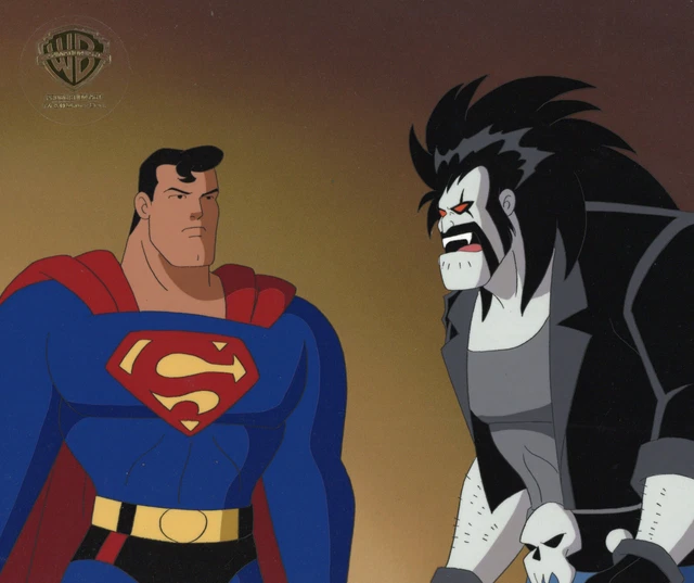 SUPERMAN ANIMATED SERIES-ORIGINAL Production Cel-Superman/Lobo-The Main