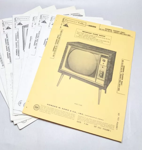 Vintage Howard & Sams Co. Electronics Booklets, TV, Radio, Clock Papers