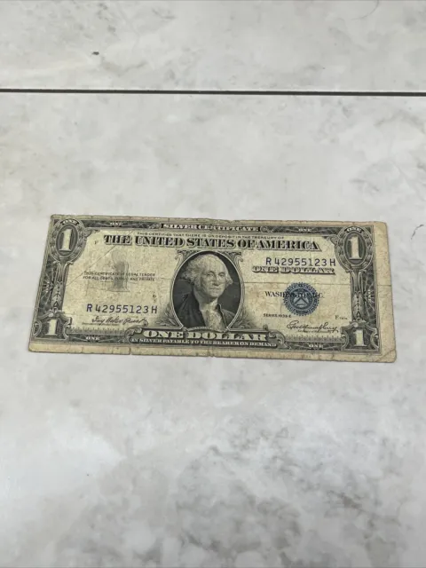 1935 E ONE DOLLAR SILVER CERTIFICATE $1 Note Bill