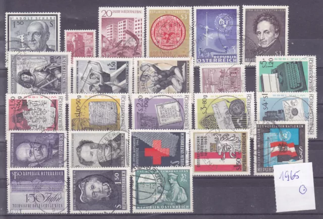 Österreich  Lot komplett Jahr 1965 gestempelt siehe  Scan