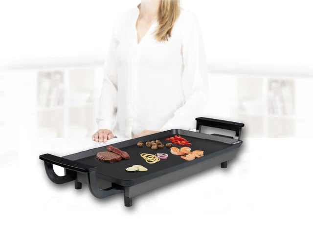 Teppanyaki Elektrogrill, Bratfläche 43x23cm Japan Indoor Tischgrill, 1800Watt