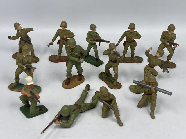 Lot De 9 Soldats Starlux 2ème Guerre Mondiale – Miniatures 3 Cm – France