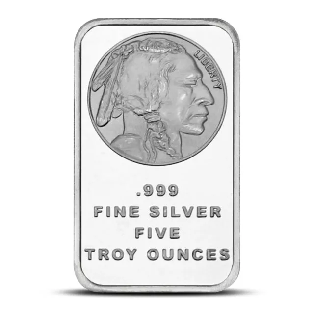 5 oz SilverTowne Buffalo Silver Bar (NEW)