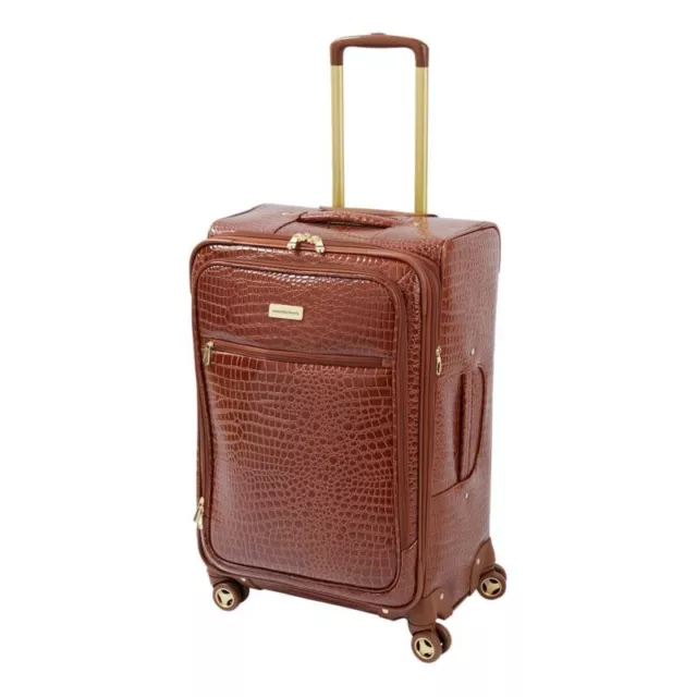 Samantha Brown Croco 26" Spinner Croco-Embossed PVC - Chestnut Brown