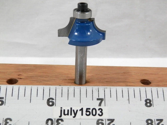 (1) NEW  1/4" R Edge Beading Roundover Corner Profile Carbide Tip Router Bit k2