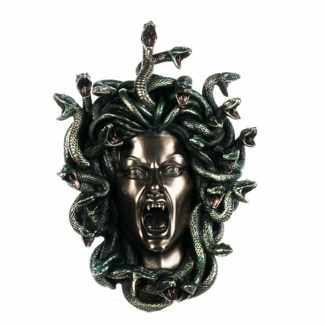 Capelli di serpente verde Medusa illustrazione mitologia greca serpente Gorgone | Vettore Premium