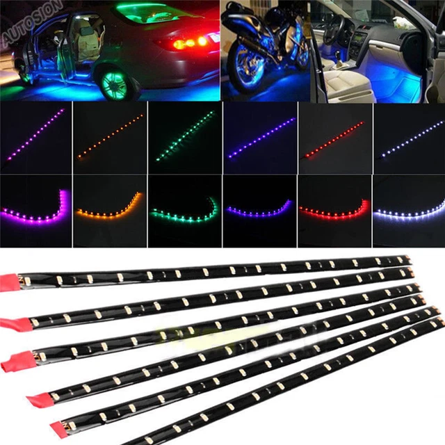 2/6PCS WATERPROOF DC 12V Motor LED Strip Underbody Lights For Car ...