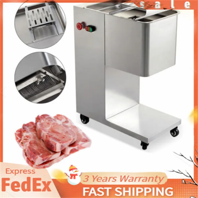 550W Electric Meat Cutting Machine Meat Slicer Cutter Stainless Steel 500KG/h