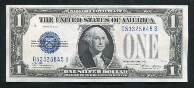 Fr 1601 1928-A $1 One Dollar “Funnyback” Silver Certificate “D-B Block” Gem Unc