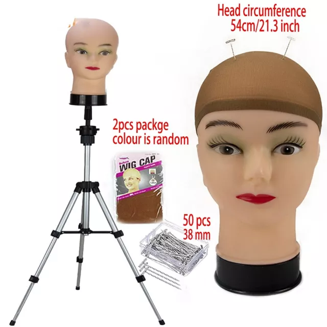 Head Stand Tripod with Suction Cups Mini Adjustable Mannequin Head