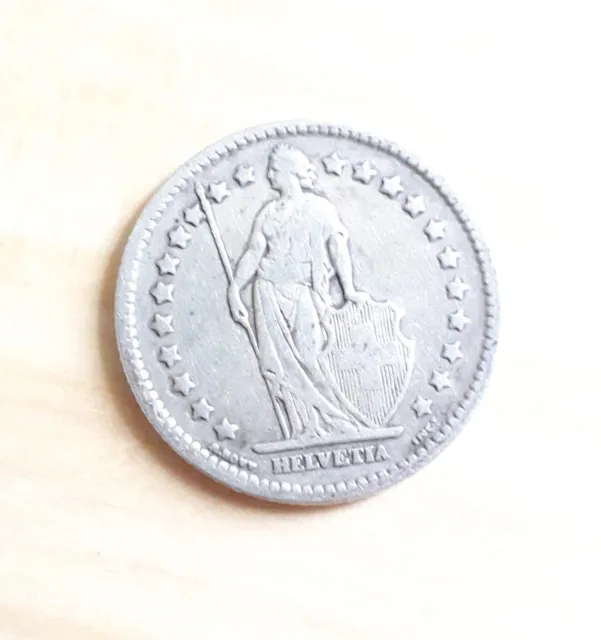 Switzerland/Helvetia 1 Franc Coin 1907 Silver