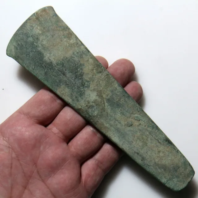 Ancient European-late bronze age- bronze flat Ax axe - circa 2000-1500 B.C